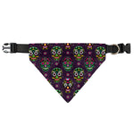 Day Of The Dead Sugar Skull Print Over The Collar Dog Bandana