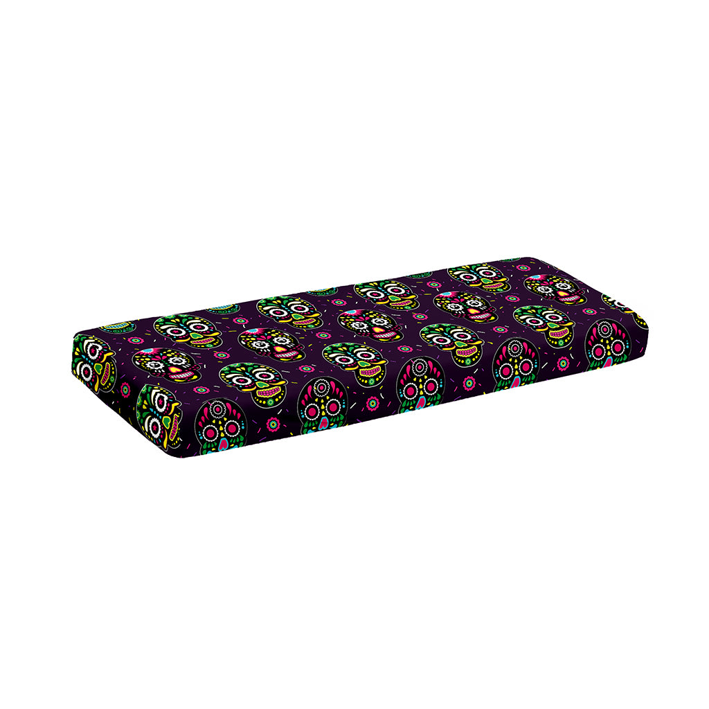Day Of The Dead Sugar Skull Print Piano Keyboard Cover