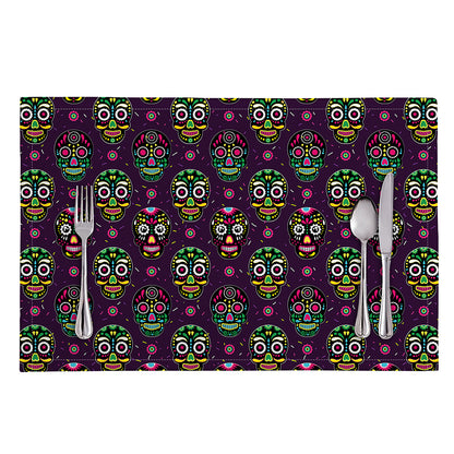 Day Of The Dead Sugar Skull Print Placemat