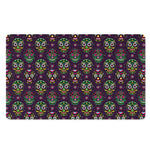 Day Of The Dead Sugar Skull Print Polyester Doormat