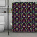 Day Of The Dead Sugar Skull Print Polyester Shower Curtain