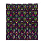 Day Of The Dead Sugar Skull Print Polyester Shower Curtain