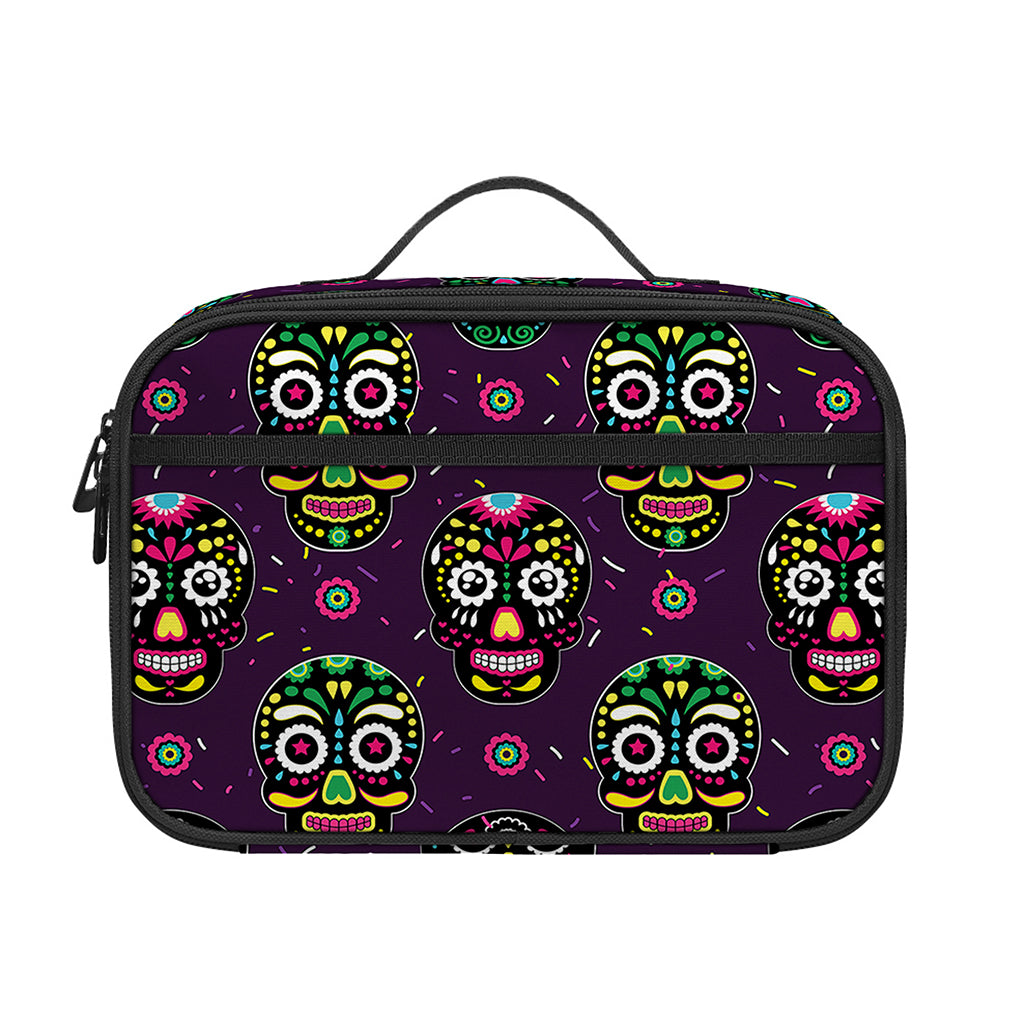 Day Of The Dead Sugar Skull Print Portable Lunch Bag