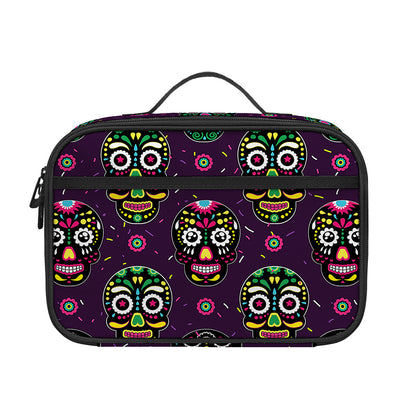 Day Of The Dead Sugar Skull Print Portable Lunch Bag