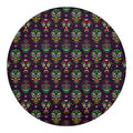 Day Of The Dead Sugar Skull Print Round Blanket