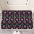 Day Of The Dead Sugar Skull Print Rubber Doormat
