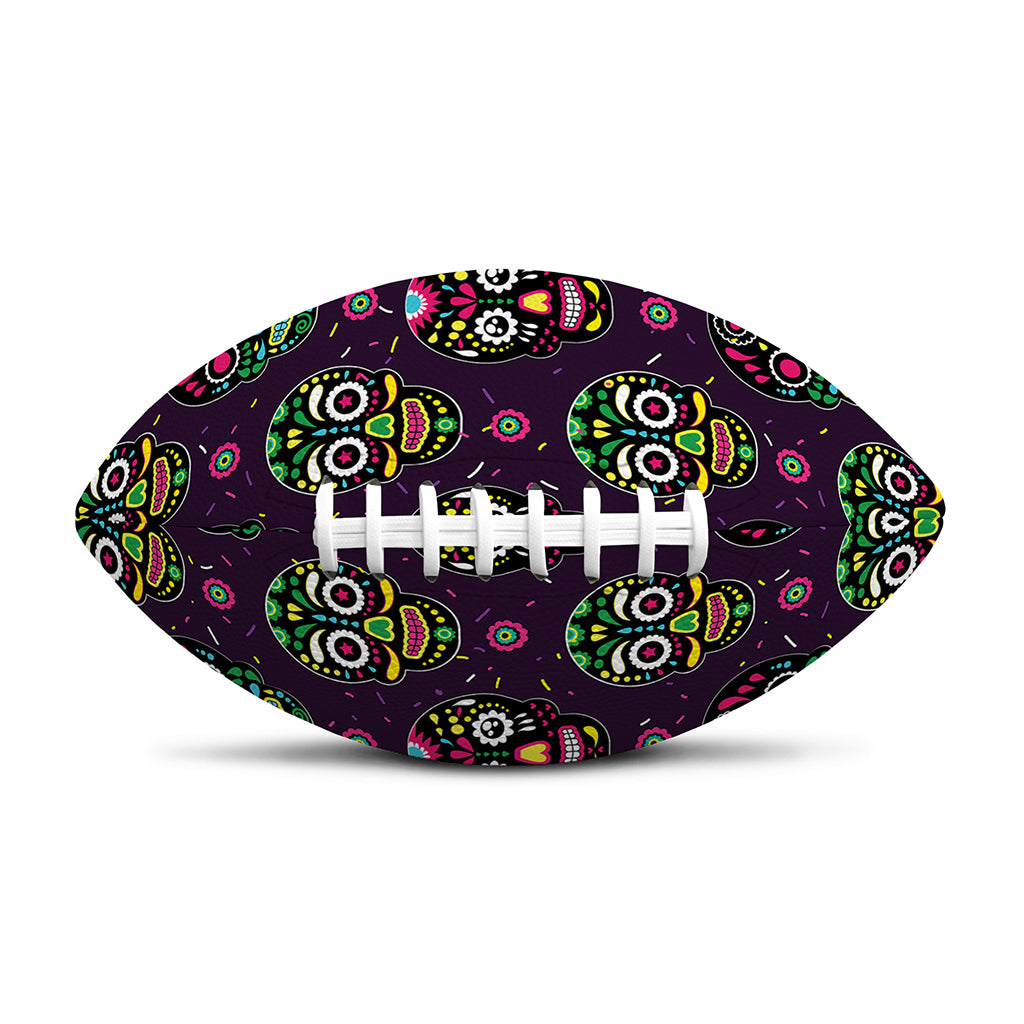 Day Of The Dead Sugar Skull Print Rugby Ball