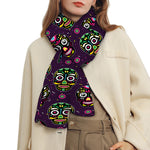 Day Of The Dead Sugar Skull Print Scarf