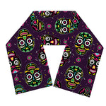 Day Of The Dead Sugar Skull Print Scarf