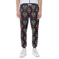 Day Of The Dead Sugar Skull Print Joggers