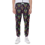 Day Of The Dead Sugar Skull Print Scuba Joggers