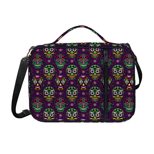 Day Of The Dead Sugar Skull Print Shoulder Strap Bible Bag