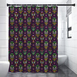 Day Of The Dead Sugar Skull Print Shower Curtain