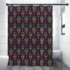 Day Of The Dead Sugar Skull Print Shower Curtain