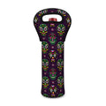 Day Of The Dead Sugar Skull Print Single Neoprene Wine Tote