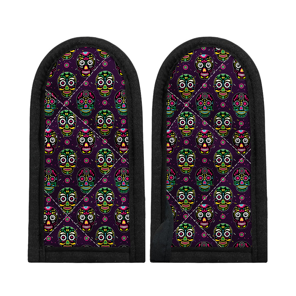Day Of The Dead Sugar Skull Print Skillet Handle Cover
