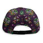 Day Of The Dead Sugar Skull Print Snapback Cap