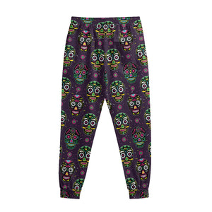 Day Of The Dead Sugar Skull Print Sweatpants