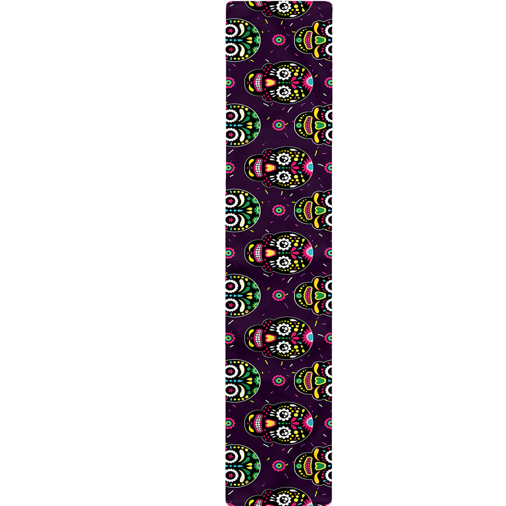 Day Of The Dead Sugar Skull Print Table Runner