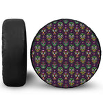 Day Of The Dead Sugar Skull Print Tire Cover