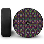 Day Of The Dead Sugar Skull Print Tire Cover With Camera Hole