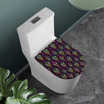 Day Of The Dead Sugar Skull Print Toilet Lid Cover