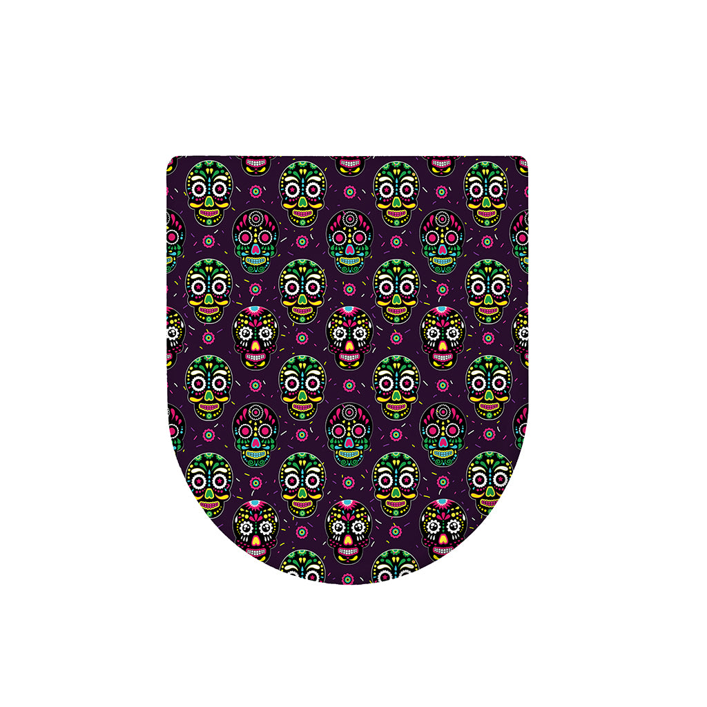Day Of The Dead Sugar Skull Print Toilet Lid Cover