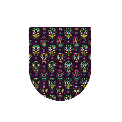 Day Of The Dead Sugar Skull Print Toilet Lid Cover