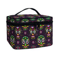 Day Of The Dead Sugar Skull Print Travel Makeup Bag
