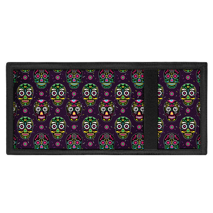 Day Of The Dead Sugar Skull Print Trifold Wallet