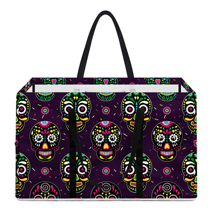 Day Of The Dead Sugar Skull Print Utility Tote Bag