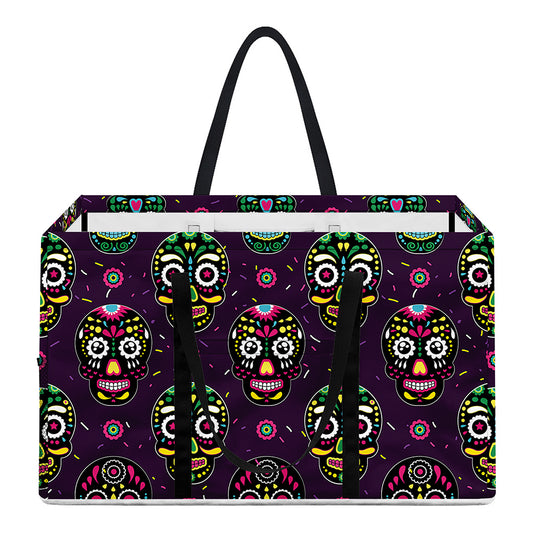 Day Of The Dead Sugar Skull Print Utility Tote Bag