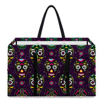 Day Of The Dead Sugar Skull Print Utility Tote Bag