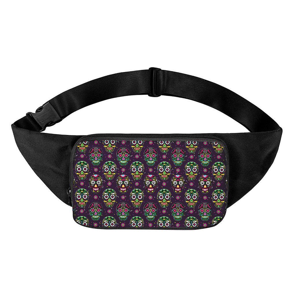 Day Of The Dead Sugar Skull Print Waist Bag