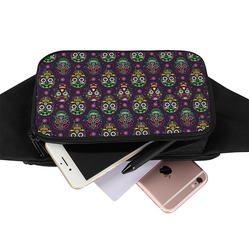 Day Of The Dead Sugar Skull Print Waist Bag