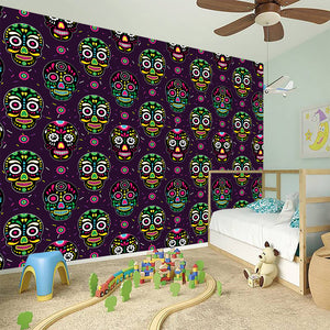 Day Of The Dead Sugar Skull Print Wall Sticker