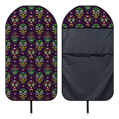 Day Of The Dead Sugar Skull Print Waterproof Car Seat Cover