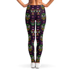 Day Of The Dead Sugar Skull Print Women's Leggings