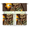 Dead Welder Print 3 Piece Kitchen Curtains