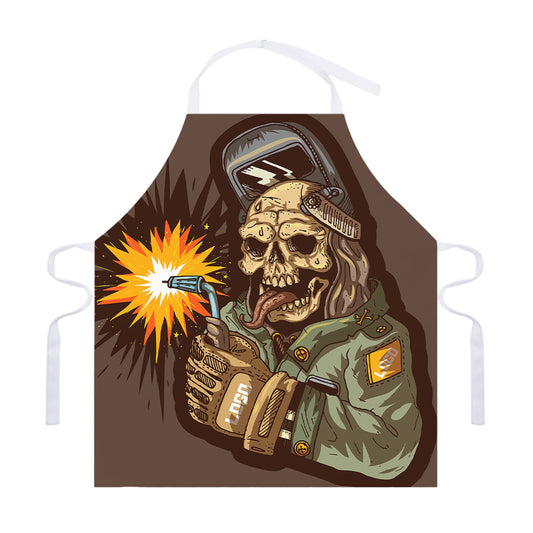 Dead Welder Print Adjustable Apron
