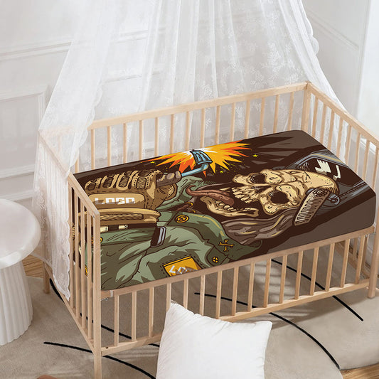 Dead Welder Print Baby Crib Sheet
