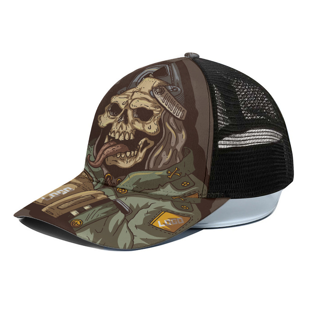 Dead Welder Print Black Mesh Trucker Cap