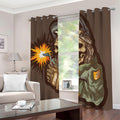 Dead Welder Print Dimout Grommet Curtains