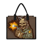 Dead Welder Print Canvas Tote Bag