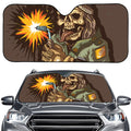 Dead Welder Print Car Windshield Sun Shade