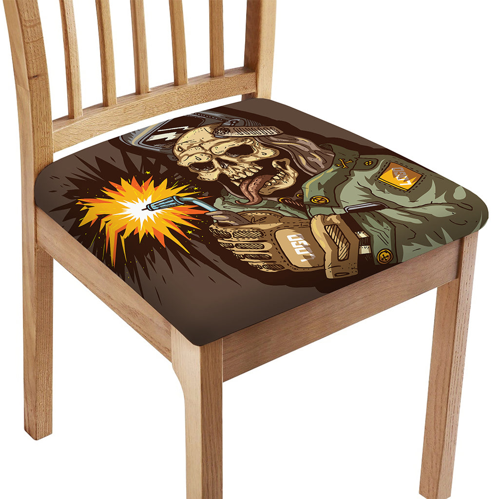 Dead Welder Print Chair Cushion Cover