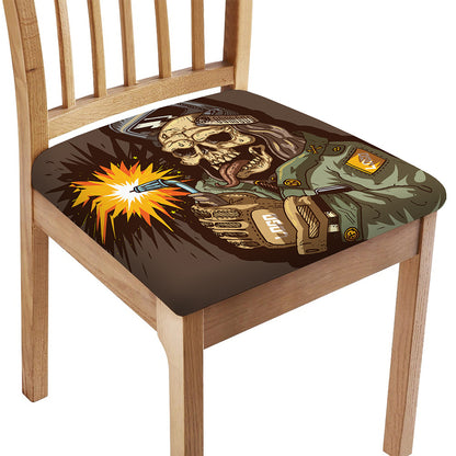 Dead Welder Print Chair Cushion Cover