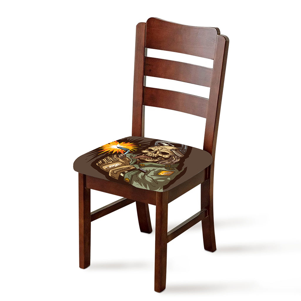 Dead Welder Print Chair Cushion Cover