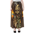 Dead Welder Print Chiffon Maxi Skirt