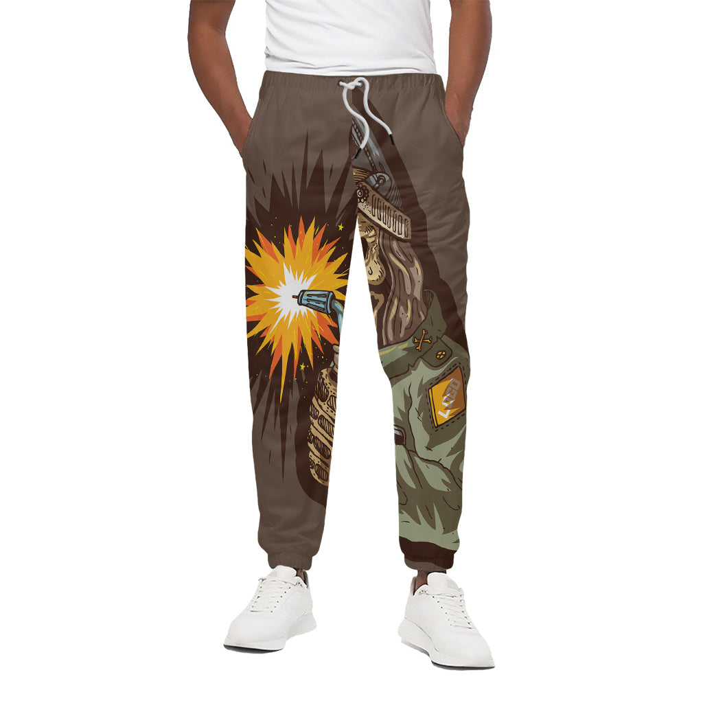 Dead Welder Print Cotton Pants